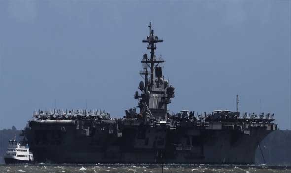 مناورات بحرية بين كوريا الجنوبية والولايات المتحدة واليابان شاركت فيها حاملة طائرات أميركية