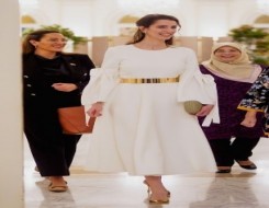  عمان اليوم - إطلالات مريحة للأميرة رجوة تناسب مراحل الحمل